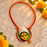 Durga pendant necklace set