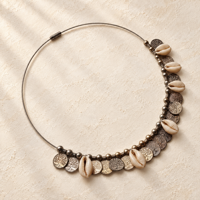 Sea Shell and Coin Necklace