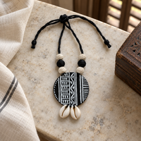 Black And White Long Jewellery Set