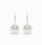 Oceanic Elegance Scalloped Pearl Drops