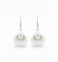 Oceanic Elegance Scalloped Pearl Drops