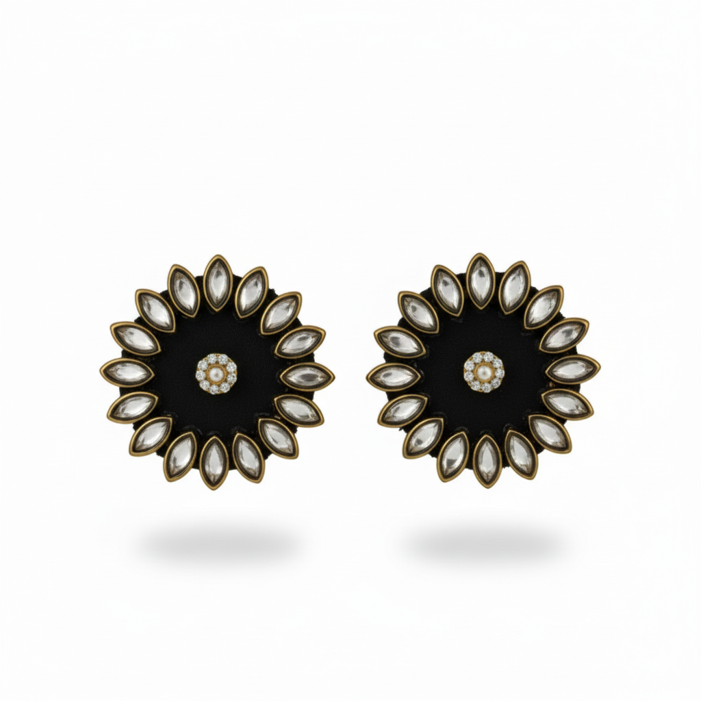 Flora Kundan Studs