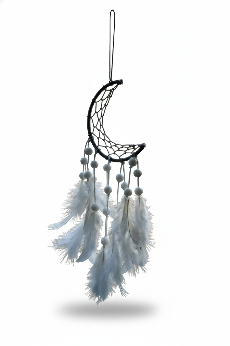 Half moon dreamcatcher (6 inch diameter)