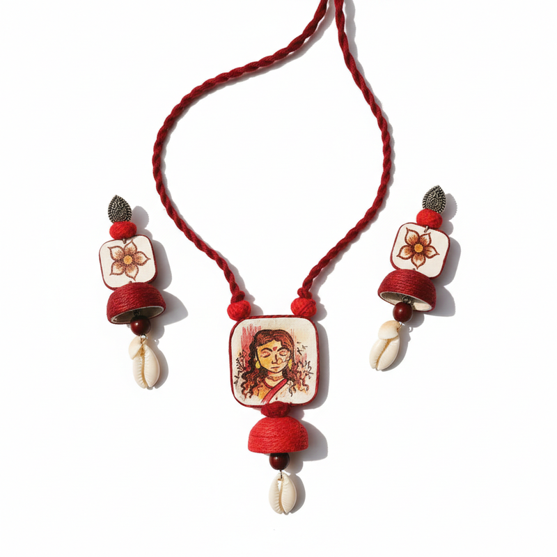 Hand-painted Jewellery Set