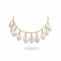 Bohemian Gold-Tone Cowrie Shell Necklace