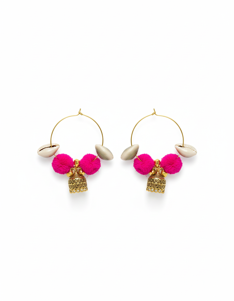 Scarlet Orchard Dual-Pom Cherry Drops
