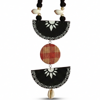 Traditional Bengali Fabric Art Jewellery Set