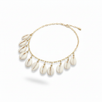 Bohemian Gold-Tone Cowrie Shell Necklace