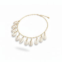 Bohemian Gold-Tone Cowrie Shell Necklace