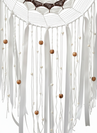 Boho Style White Dream Catcher (12 inch diameter)