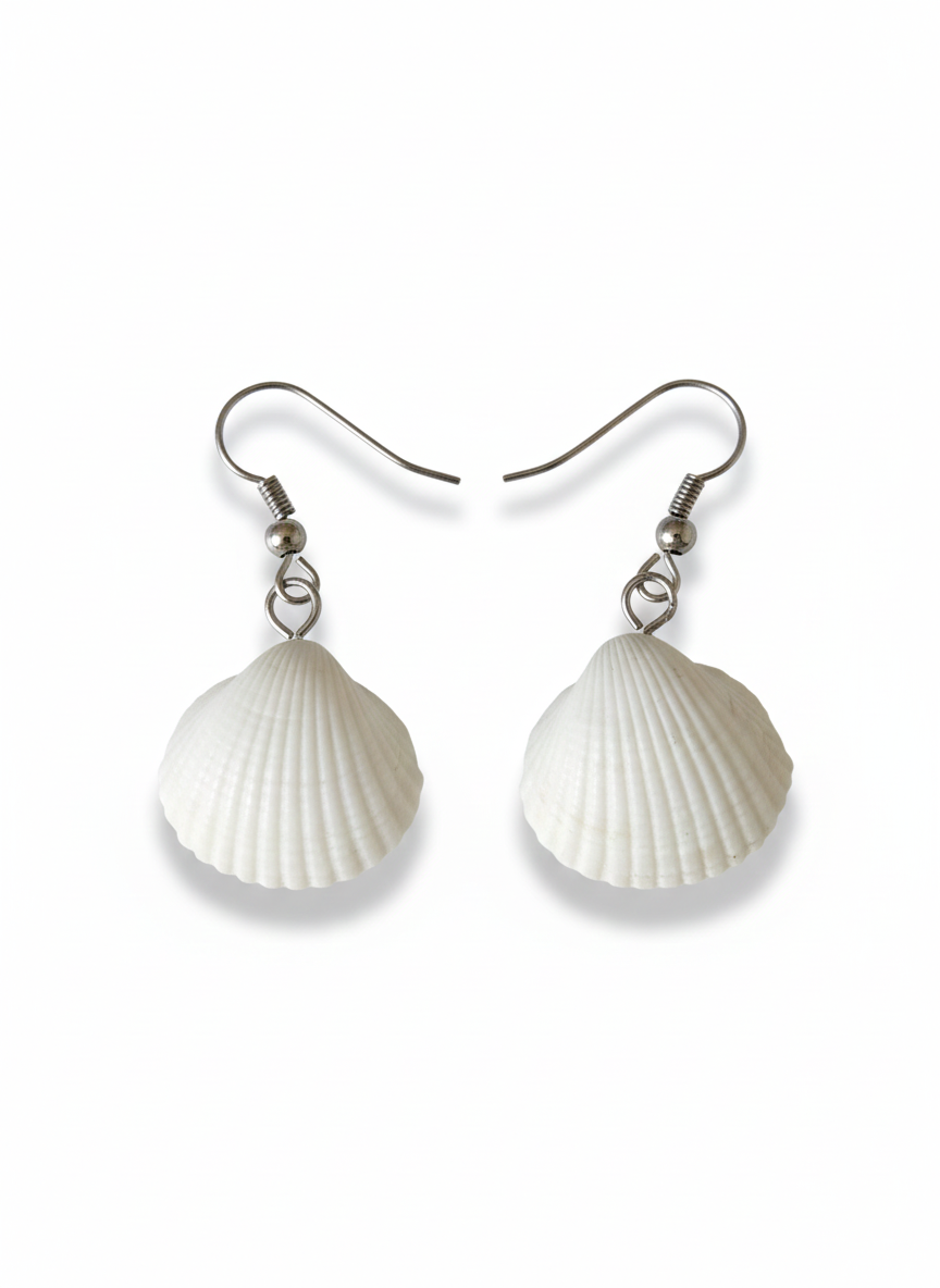Oceanic Elegance Scalloped Pearl Drops