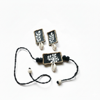 Black And White Short Necklace Set