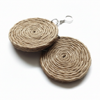 Natural Jute Spiral Earrings