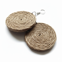 Natural Jute Spiral Earrings