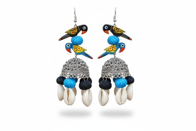 Boho Parrot Jhumka