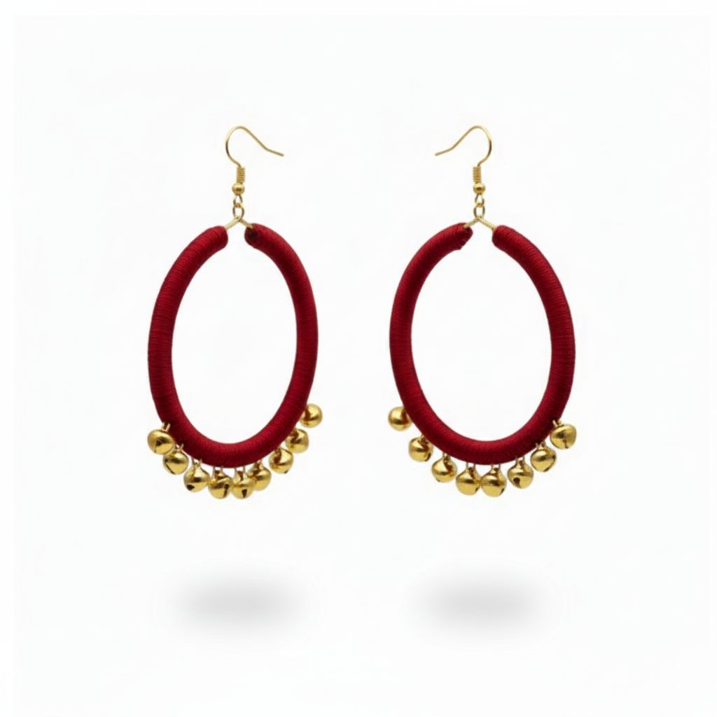 Beautiful Ghungroo Hoops