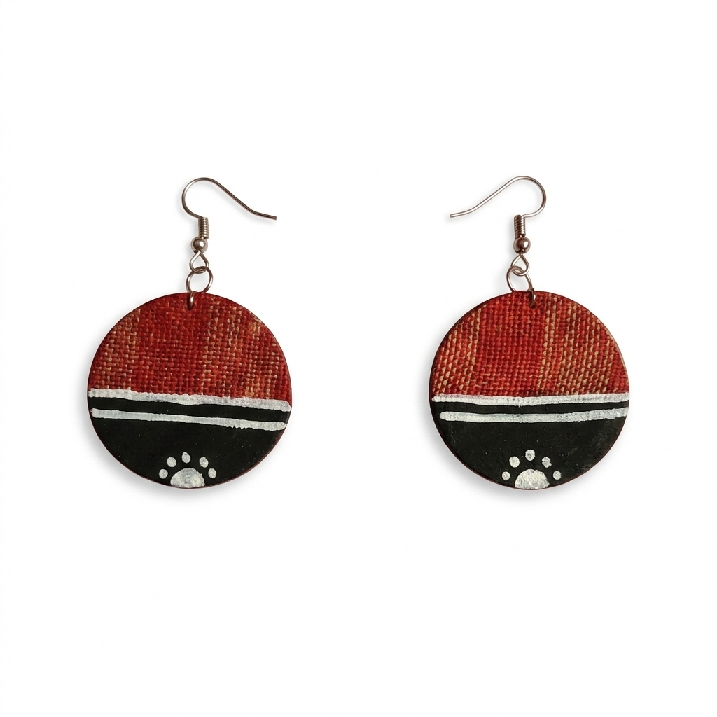 Traditional Bengali Fabric Art Jewellery Set