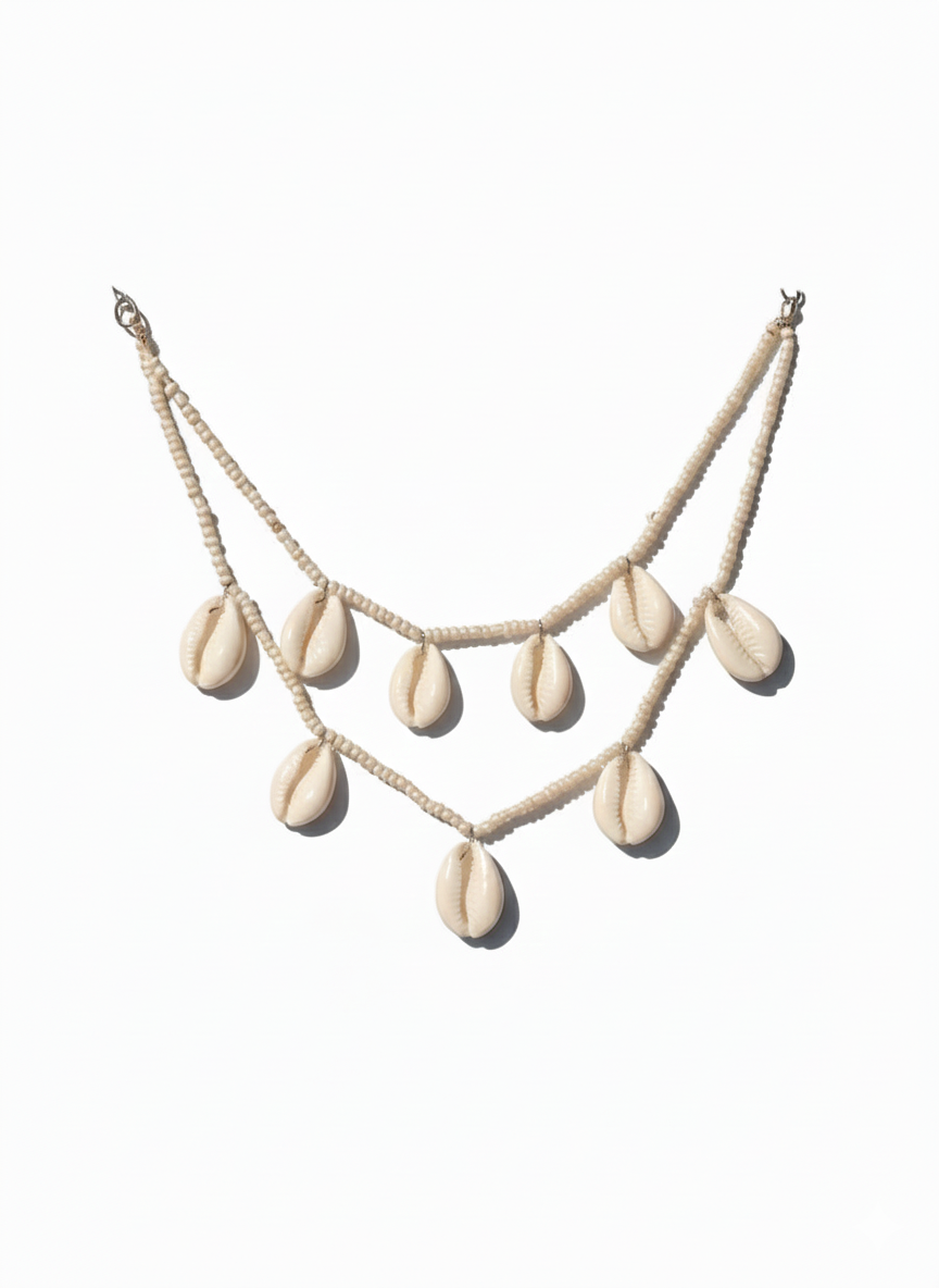 Shell and pearl necklace