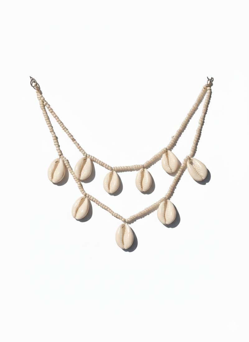 Shell and pearl necklace
