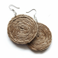 Natural Jute Spiral Earrings