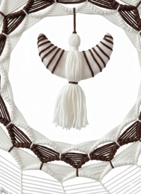 Boho Style White Dream Catcher (12 inch diameter)
