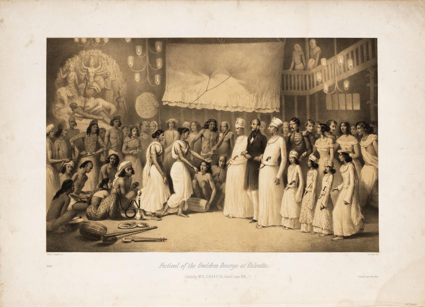 Durga Puja at Calcutta, 1858 · Louis-Henri de Rudder